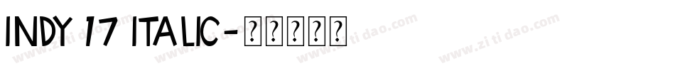 Indy 17 Italic字体转换